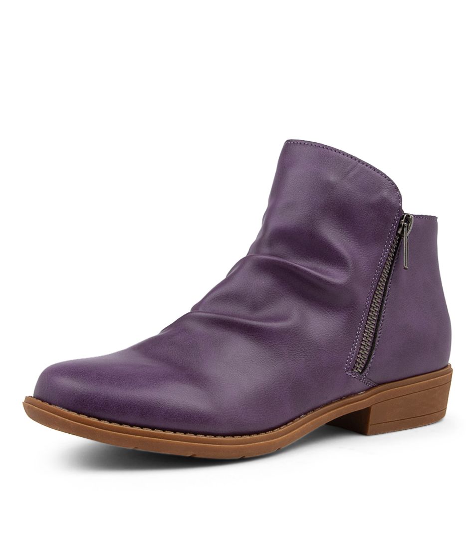 Rosie Purple Ankle Boots