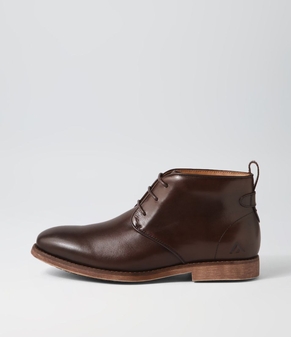 Seal Dark Brown PULL UP LEATHER Lace Up Boots