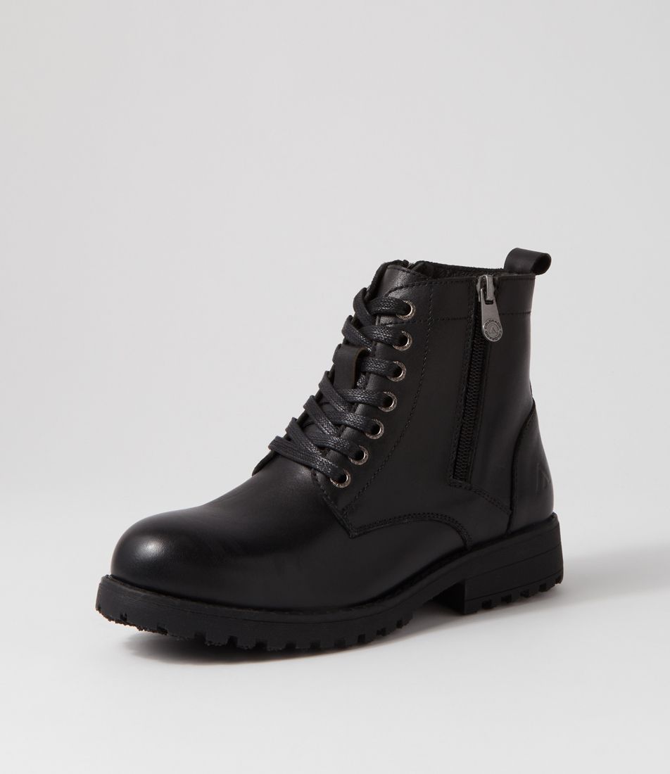 Arjo Black Leather Ankle Boots