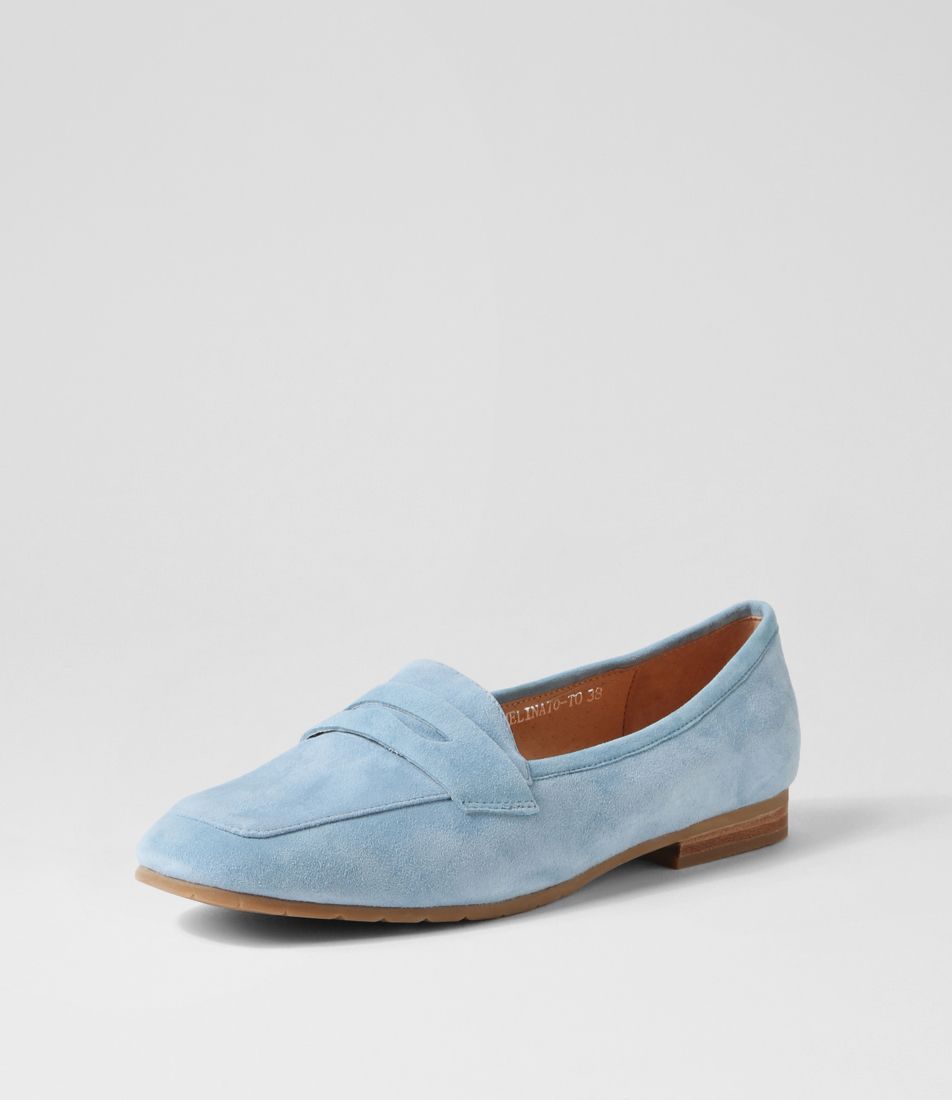 Melinato Denim Suede Loafers