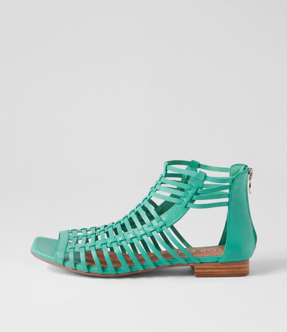Kretta Light Emerald Leather Sandals