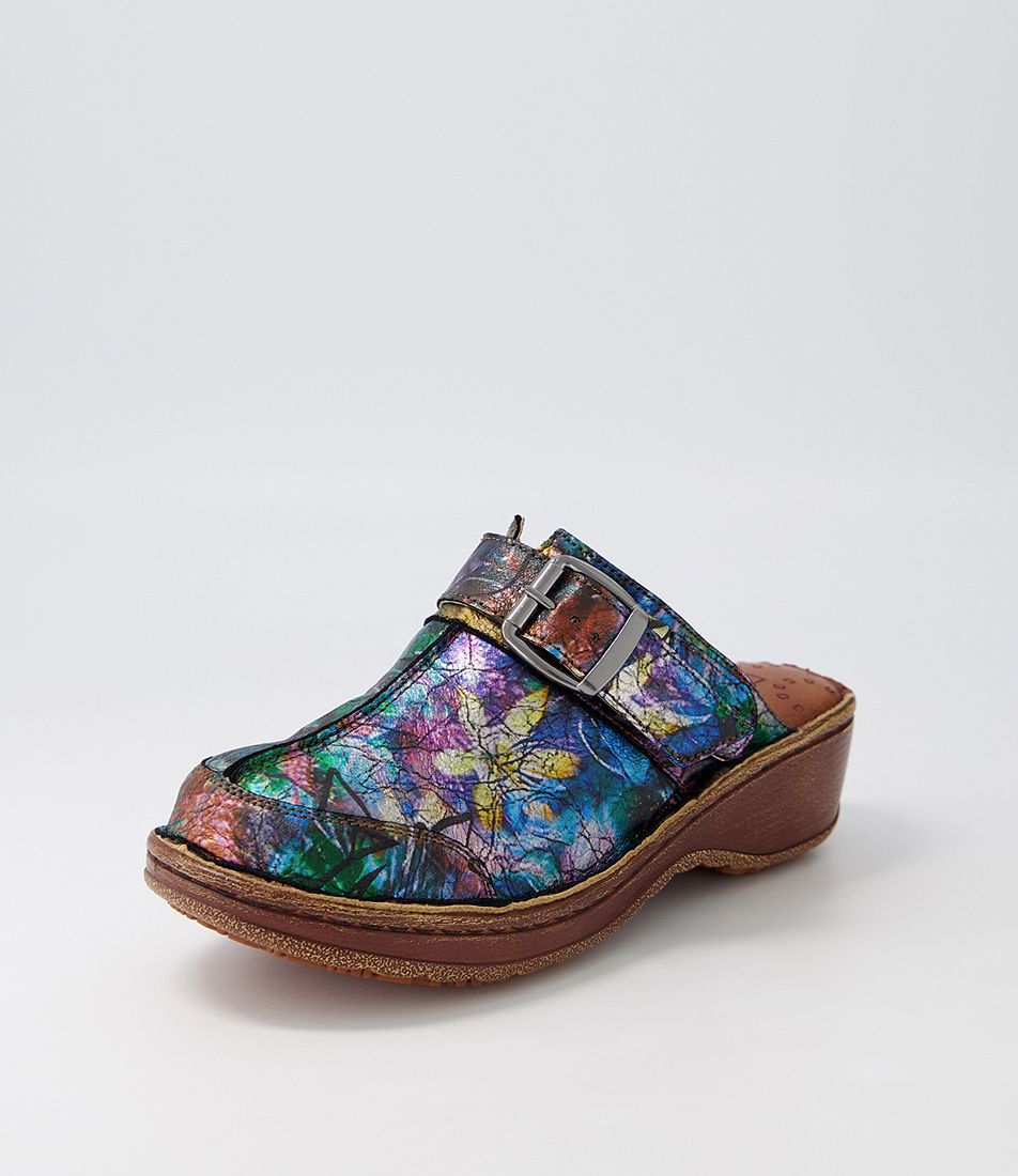 Niliya Leaf Multi Suede Heels