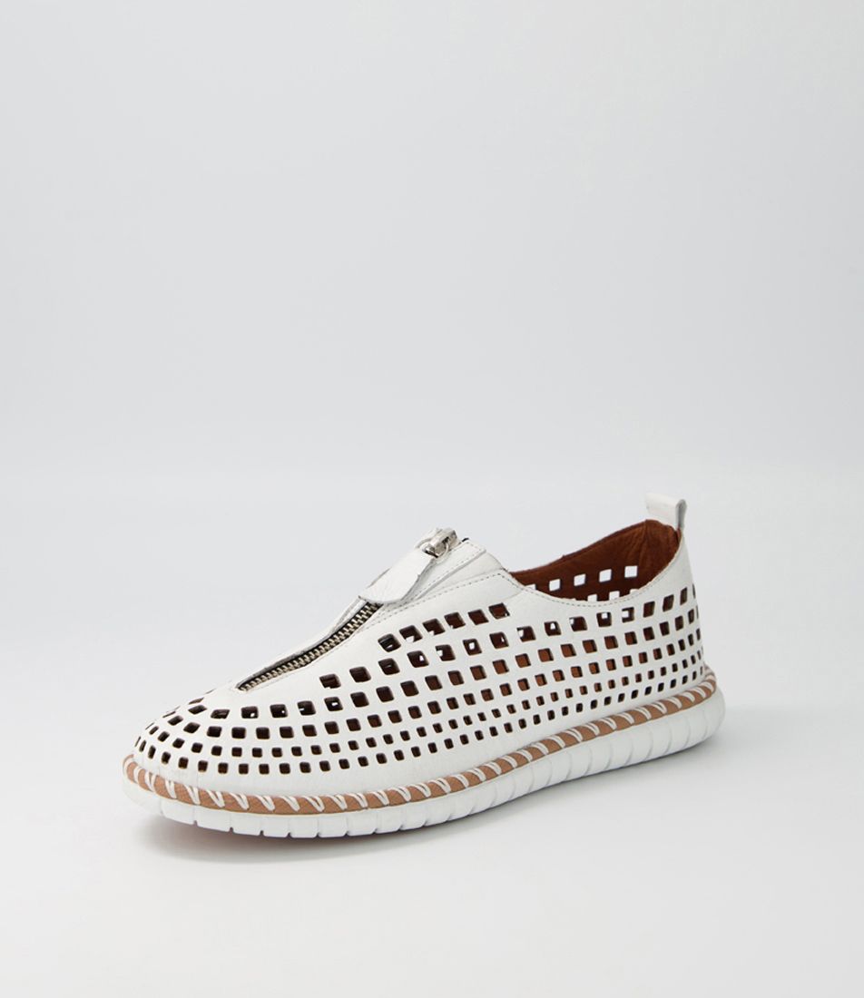 Suppar White Tan Leather Sneakers
