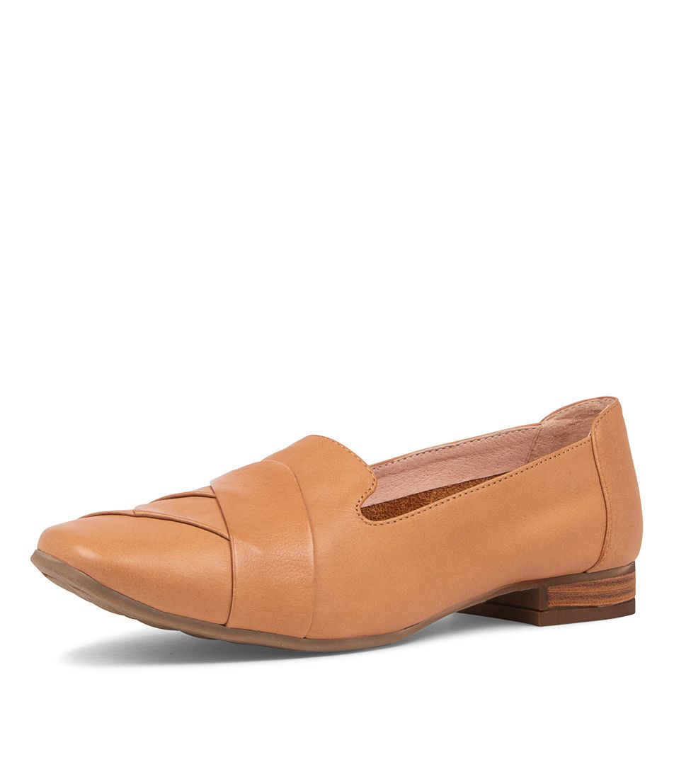 TILONY DARK TAN LEATHER LOAFERS
