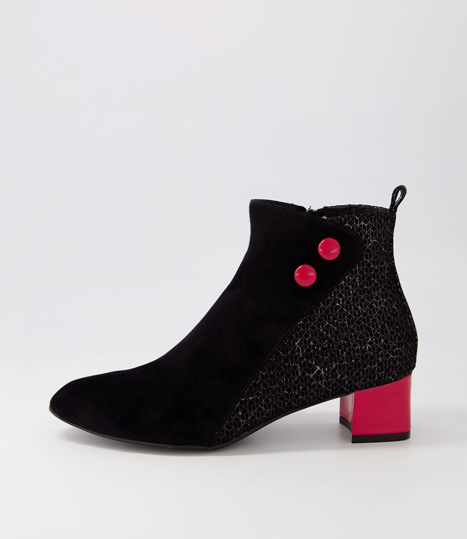Marrinas Black Multi Ankle Boots