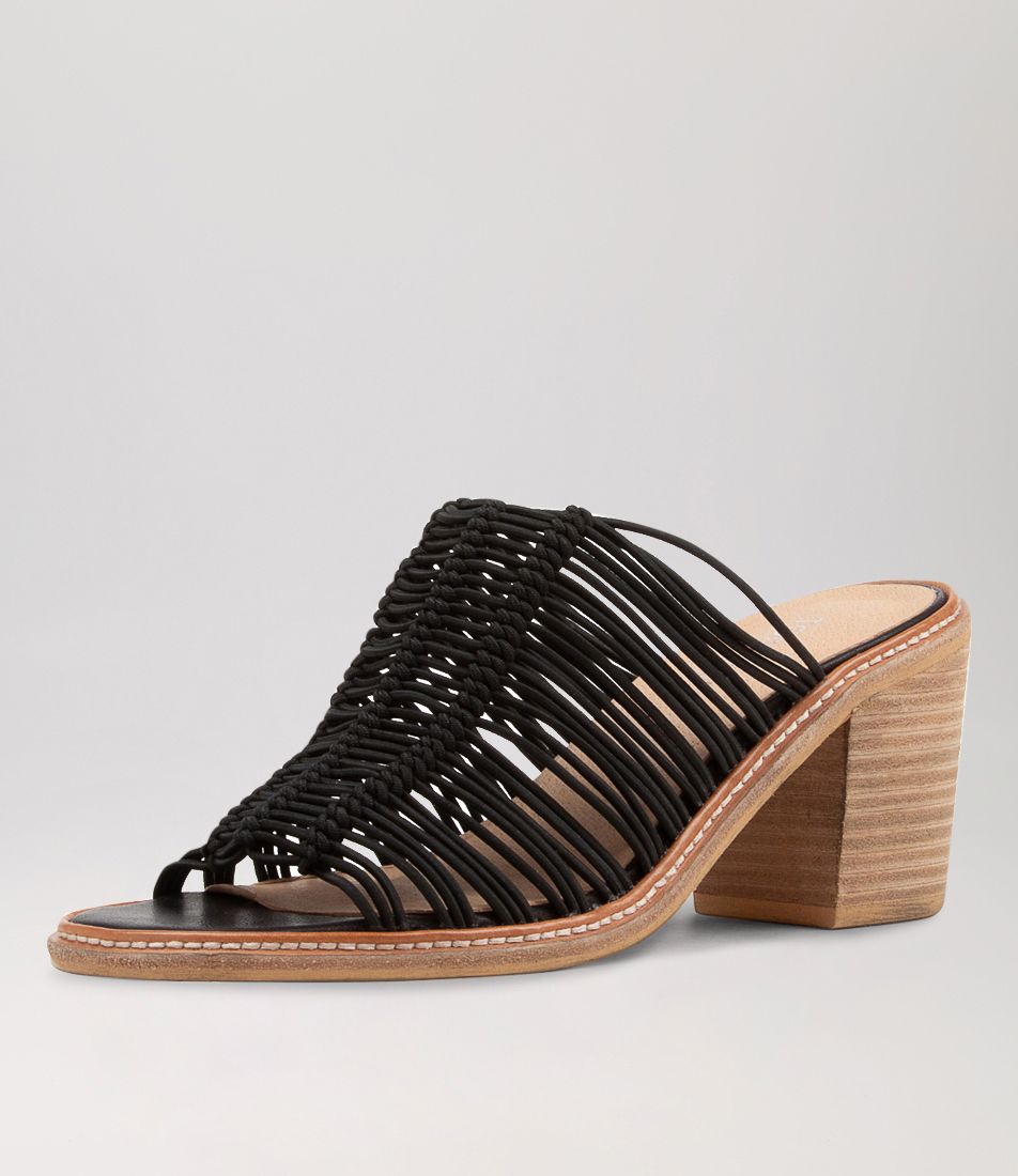Gradie Black Elastic Mules NH
