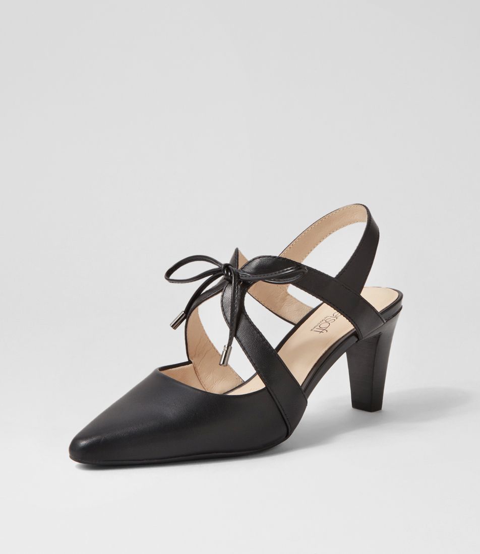 Meduza2 Black Leather Heels