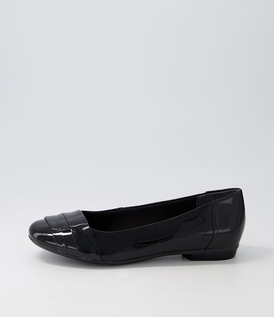 Claudea Black Patent Leather Ballet Flats