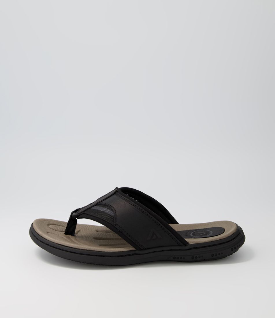 Dboy Black Crazyhorse Leather Sandals