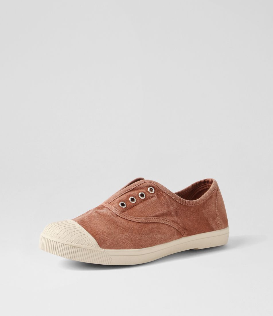 Stratford Naranja Washed Canvas Flat Shoes