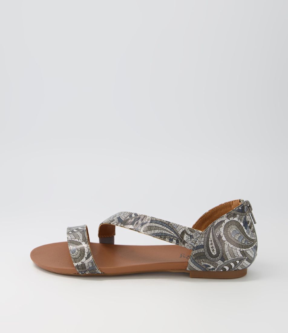 Sarran Black Scribble Sandals