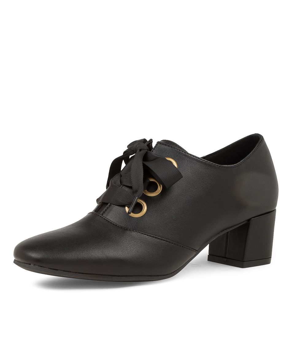 HELIX BLACK SMOOTH HEELS