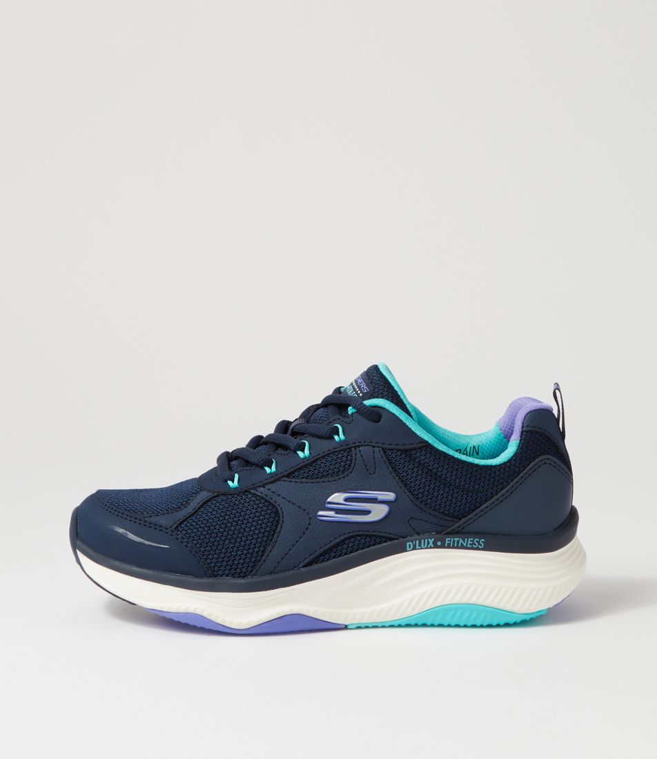 D'Lux Fitness Navy Multi Leather Sneakers