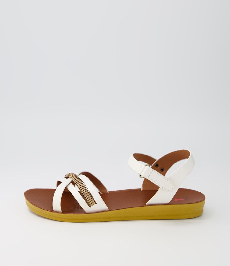Kelia White Mix Sandals