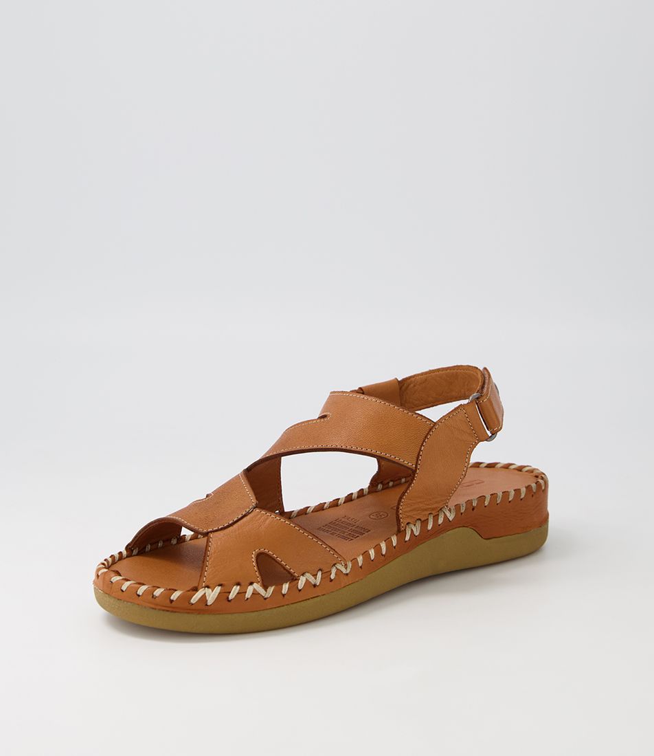 Yasil Tan Leather Sandals