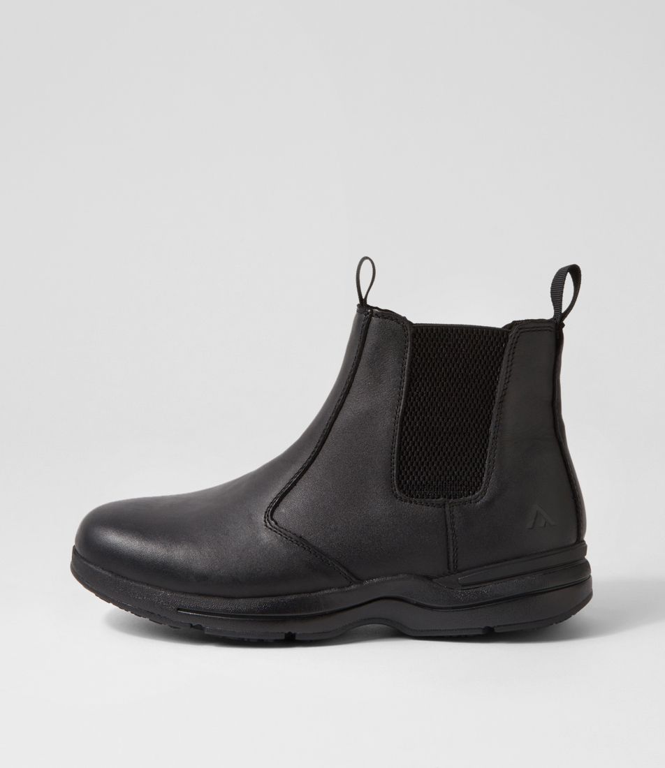 Roller Black Smooth Leather Chelsea Boots