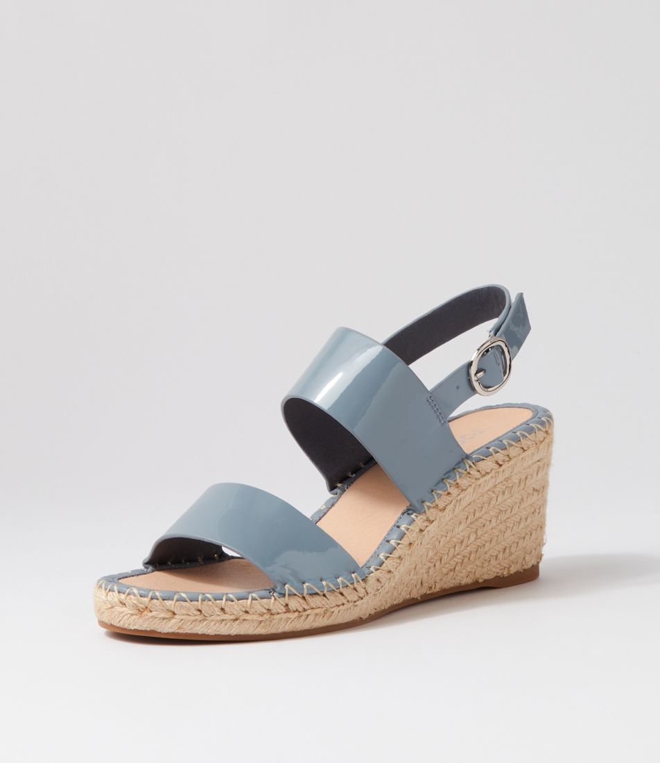 Gaga Denim Patent Leather Espadrilles