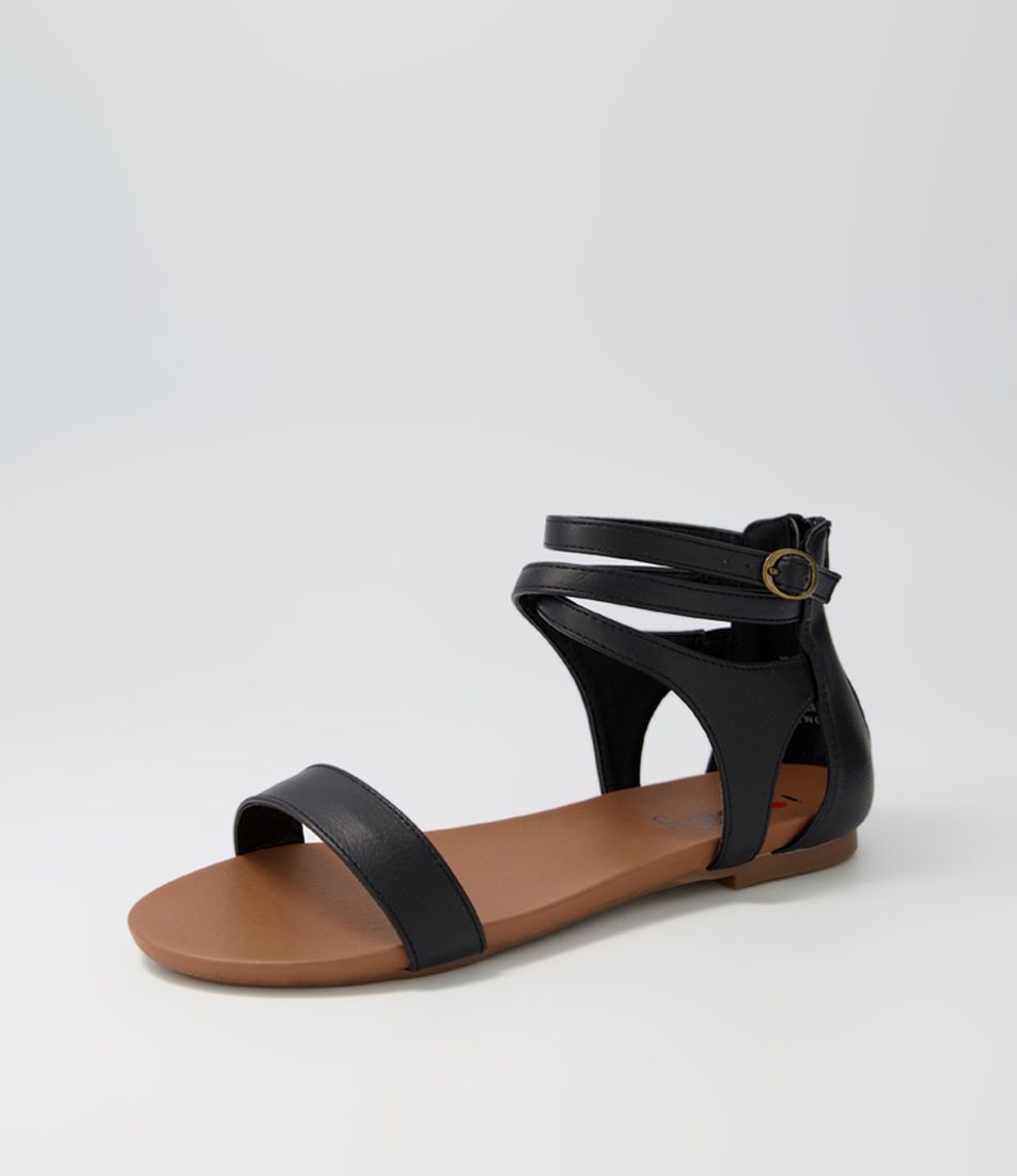 Sauren Black Sandals