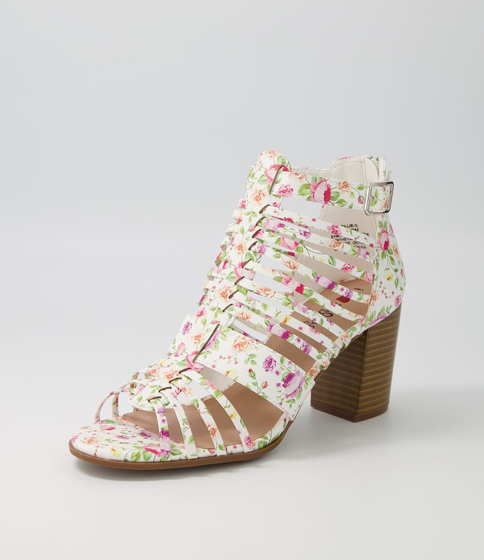Tillie White Floral Sandals