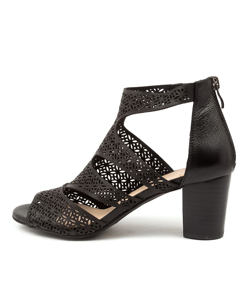 CALLME BLK-BLK HEEL LTHR
