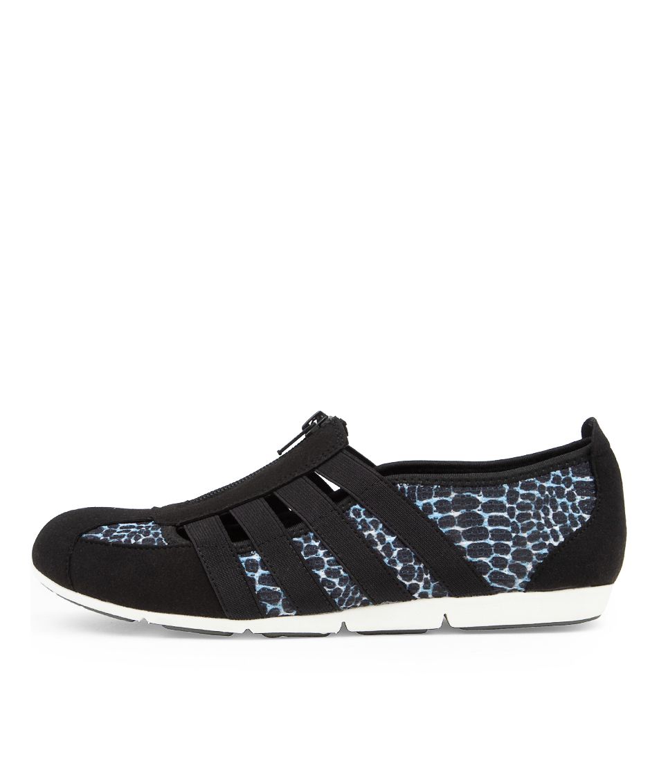Scottie Black Blue Croc Fabric Sneakers