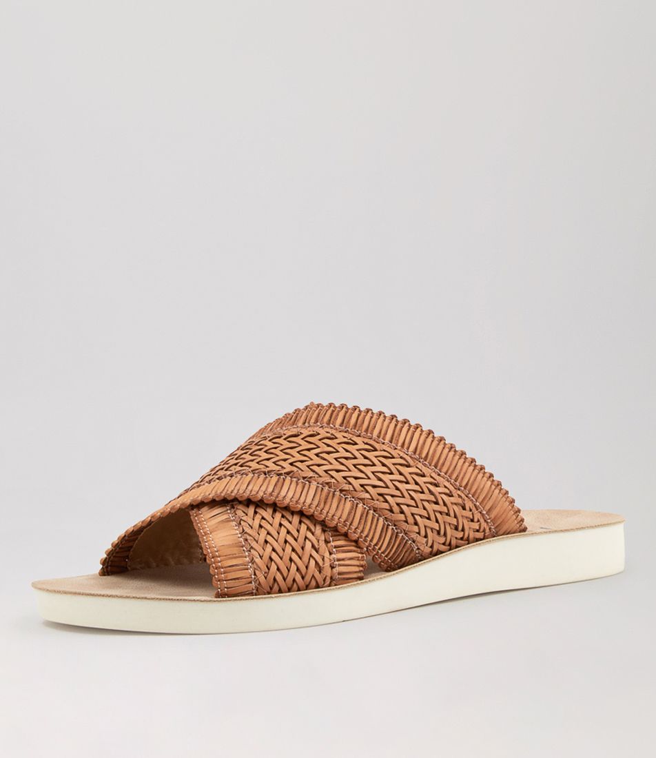 Niltie Tan Weave Slides