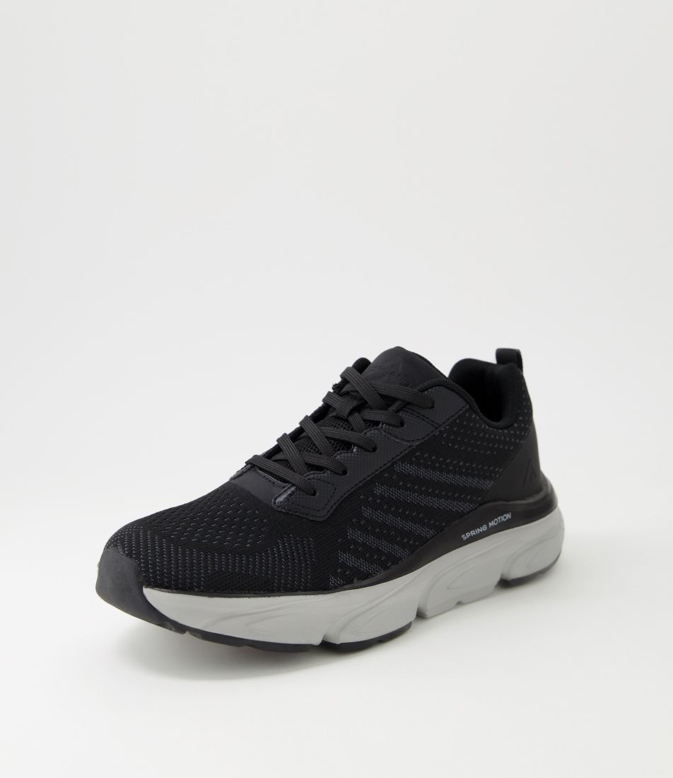 Viper Black Grey Knit Sneakers