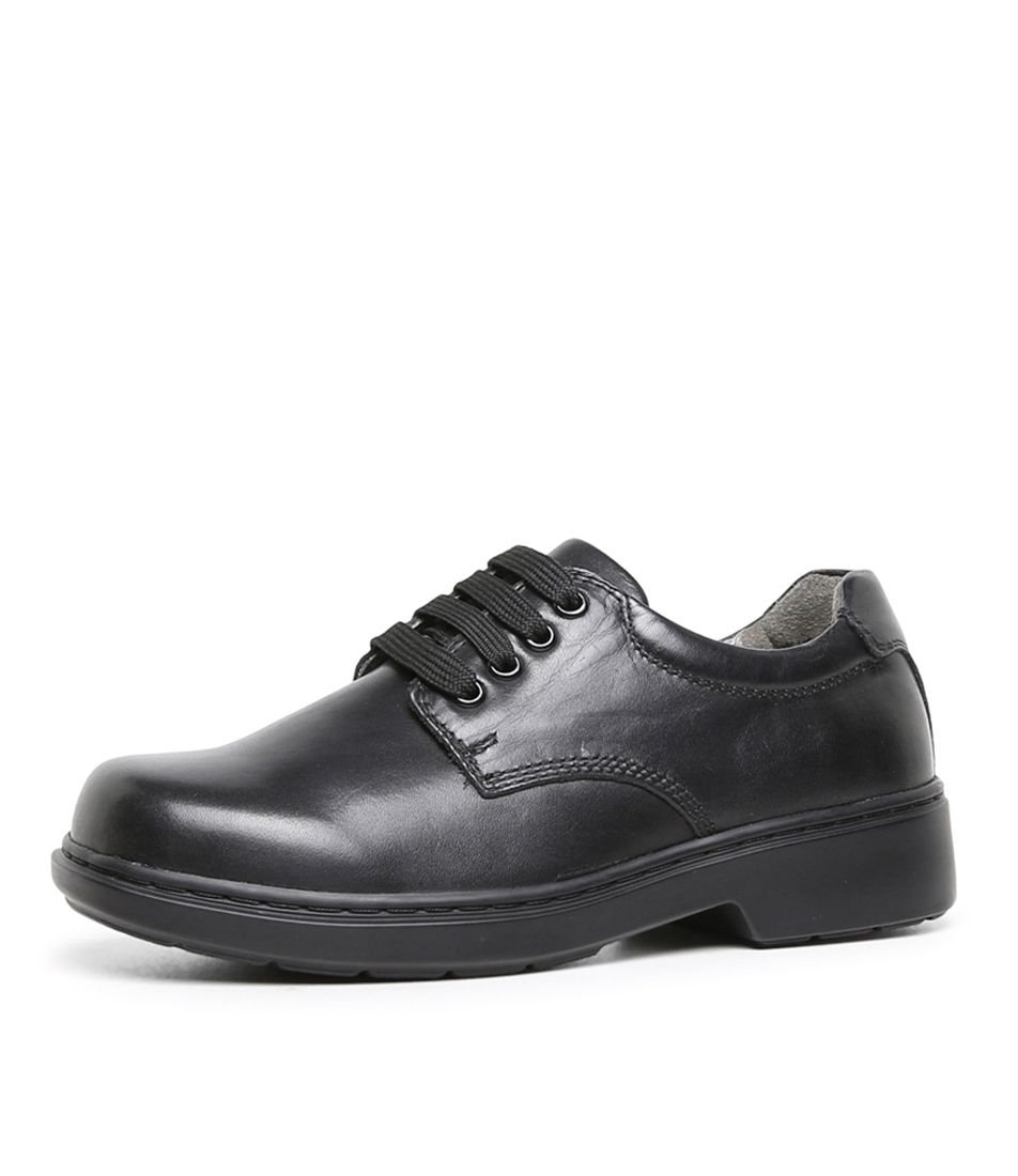 REACT JNR F BLK LEATHER