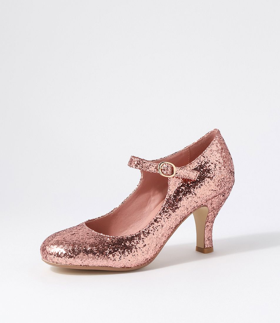 Majestic Rose Gold Glitter Heels