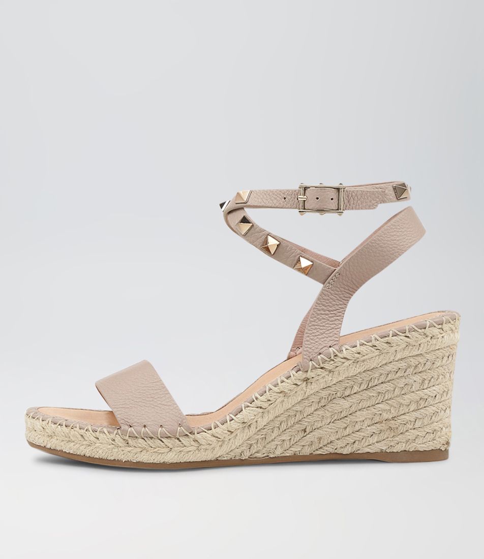 Guicey Rose Leather Espadrilles