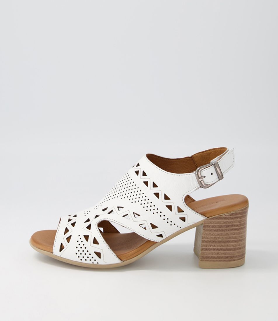 Wayler White Leather Sandals