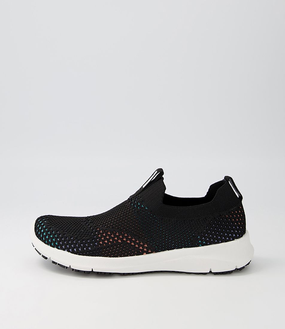 Kaylahs Black Bright Recycled Knit Sneakers