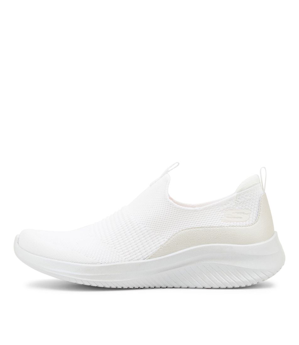 Ultra Flex 3.0 White Knit Sneakers