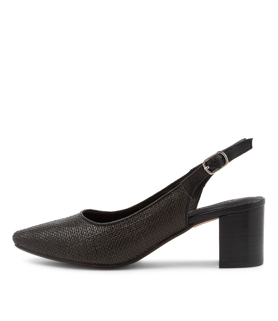 Lexstar Black Woven Heels