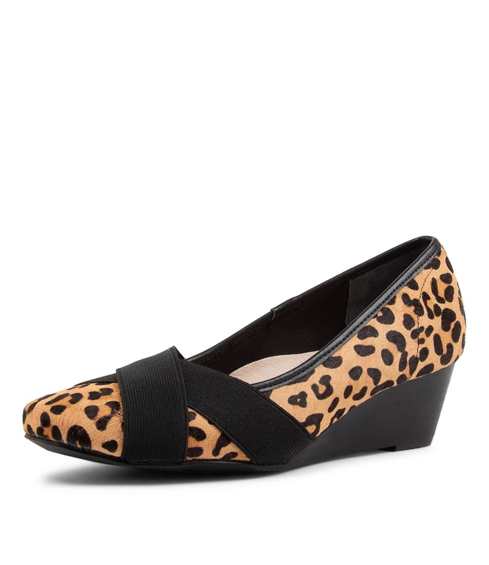 Sandford Leopard Pony Wedges