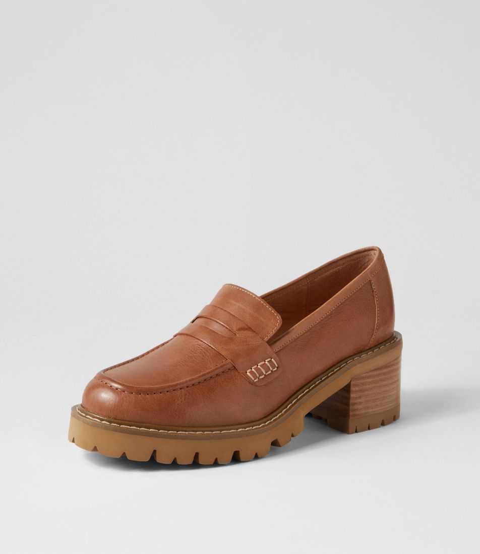 Jinnah Tan Leather Heels