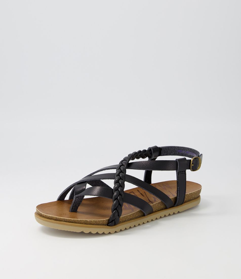 Mumbaib Black Sandals