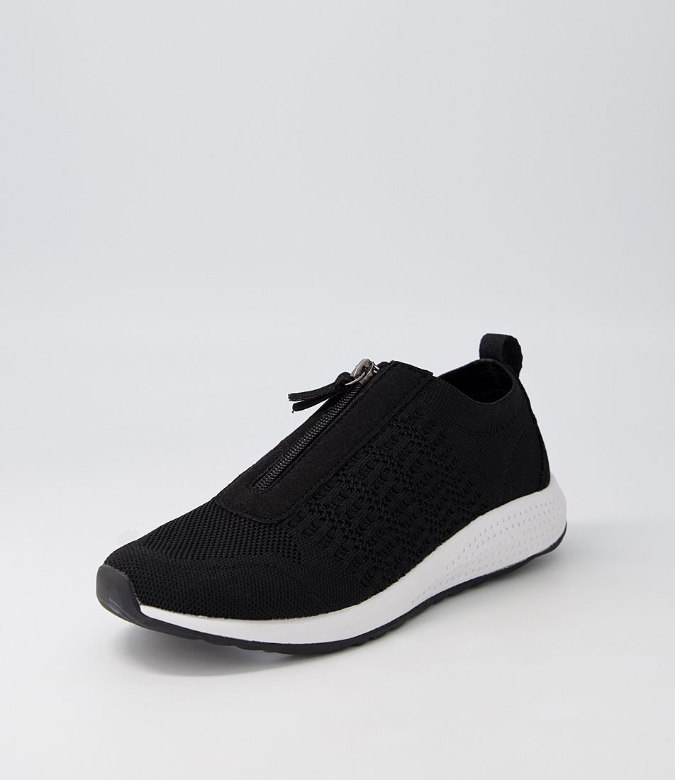 Camsons Black Recycled Knit Sneakers