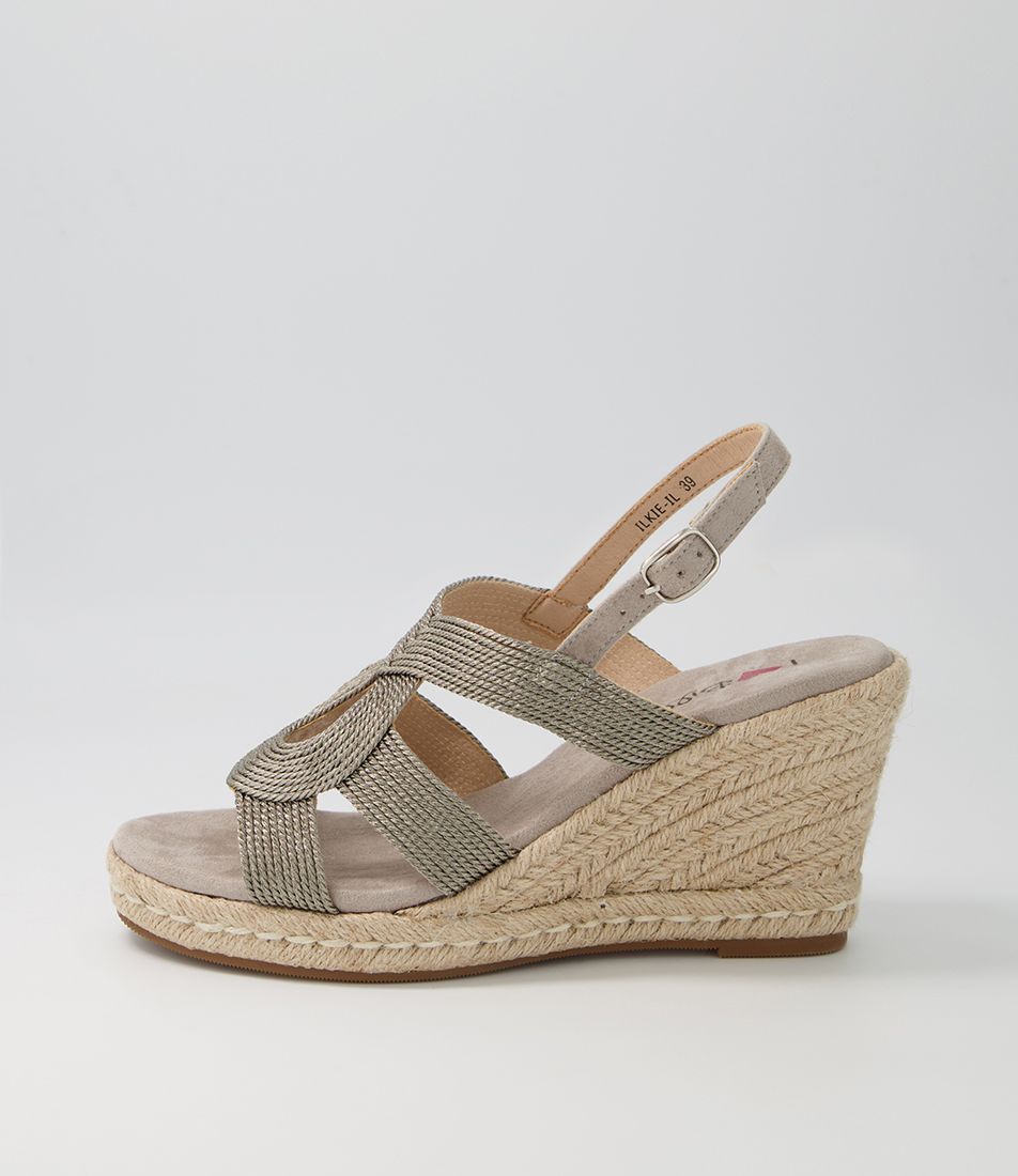 Ilkie Pewter Multi Sandals