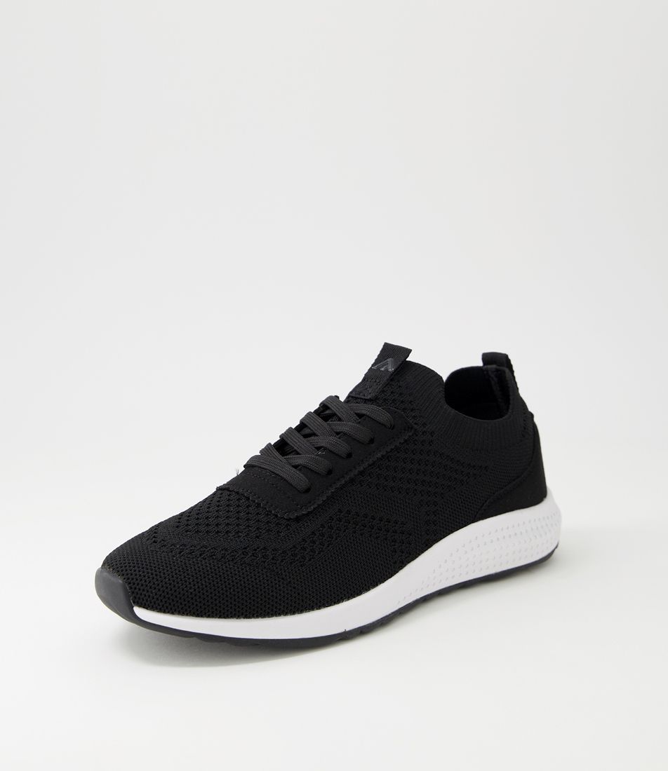 Cassiie Black Recycled Knit Sneakers