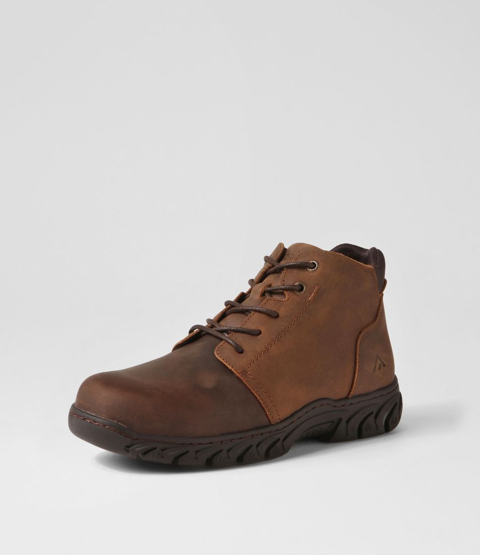 Panama Dark Brown Nubuck Lace Up Boots