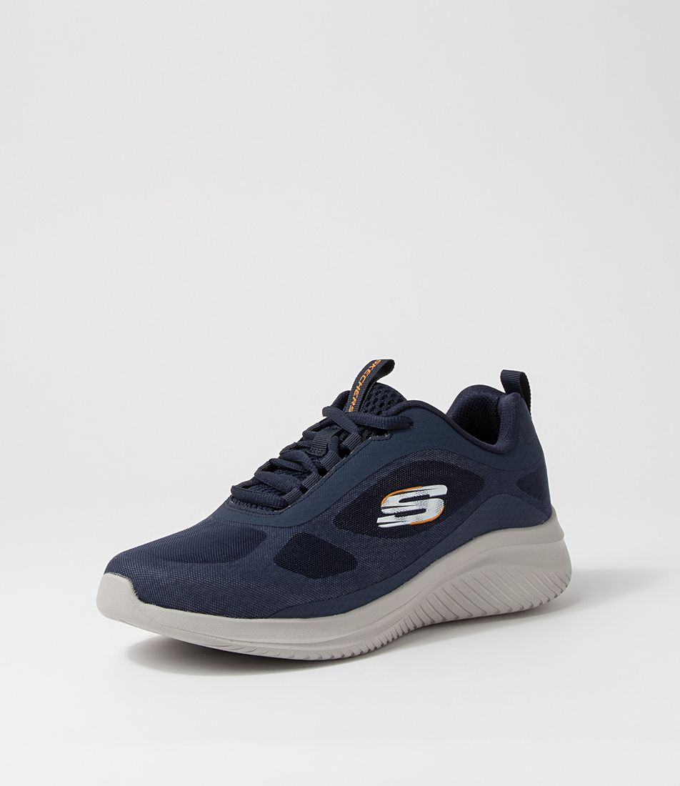Ultra Flex 3.0 Navy Orange Mesh Sneakers