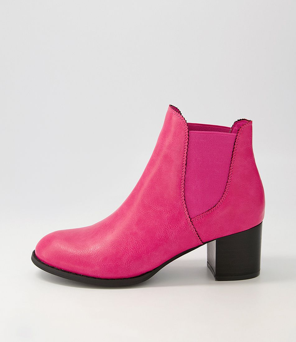 Jalises2 Fuchsia Black Chelsea Boots