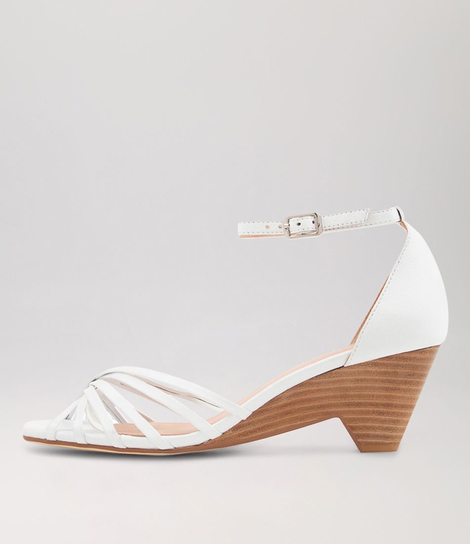 Fantana White Leather Sandals