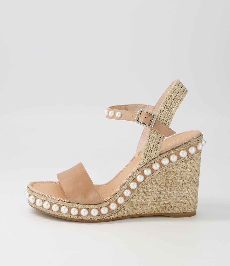 Emmela Latte Leather Sandals