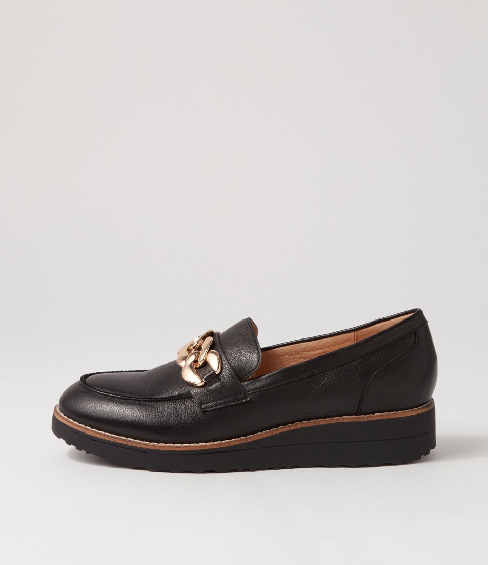 Ozama Black Leather Loafers