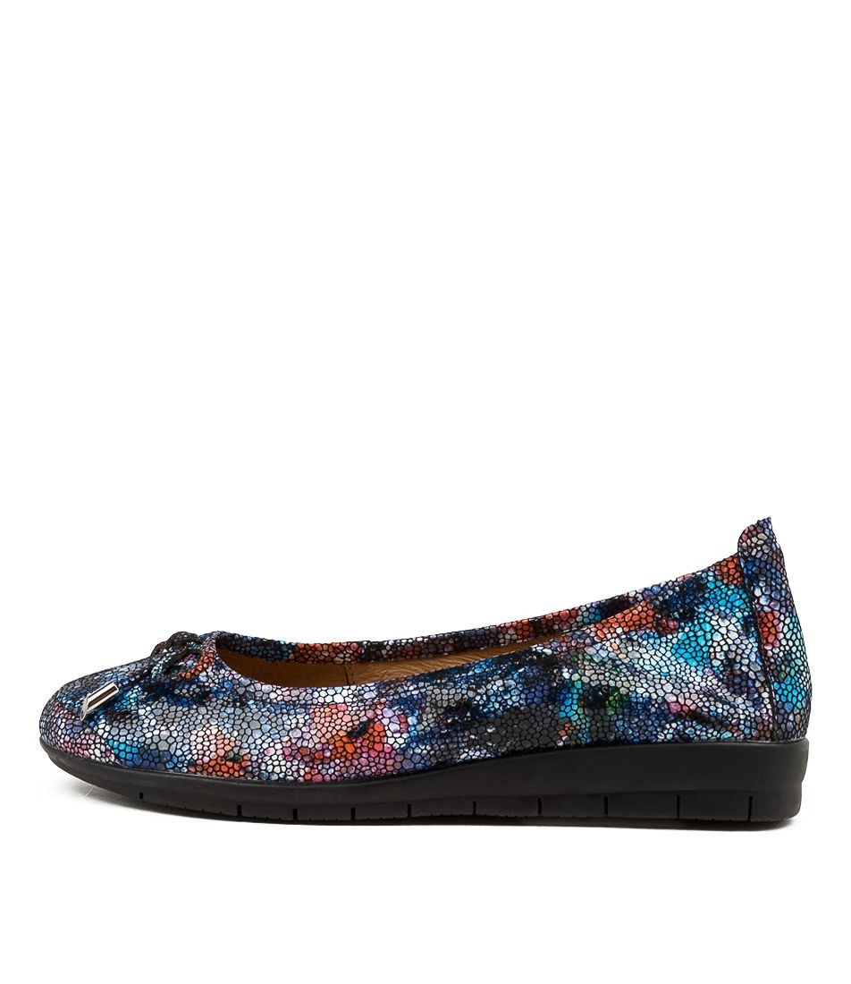 FLEX3 PURPLE MOSAIC LEATHER FLAT SHOES