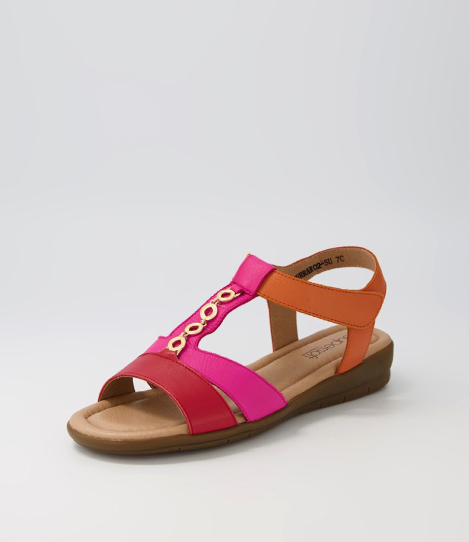 Ferraro2 Red Fuchsia Multi Sandals
