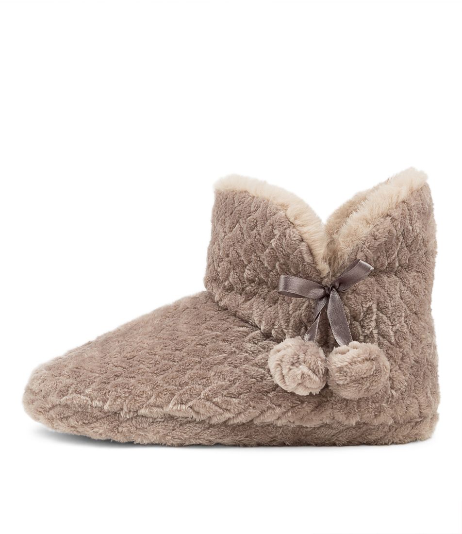 Bettie Grey Fabric Slippers