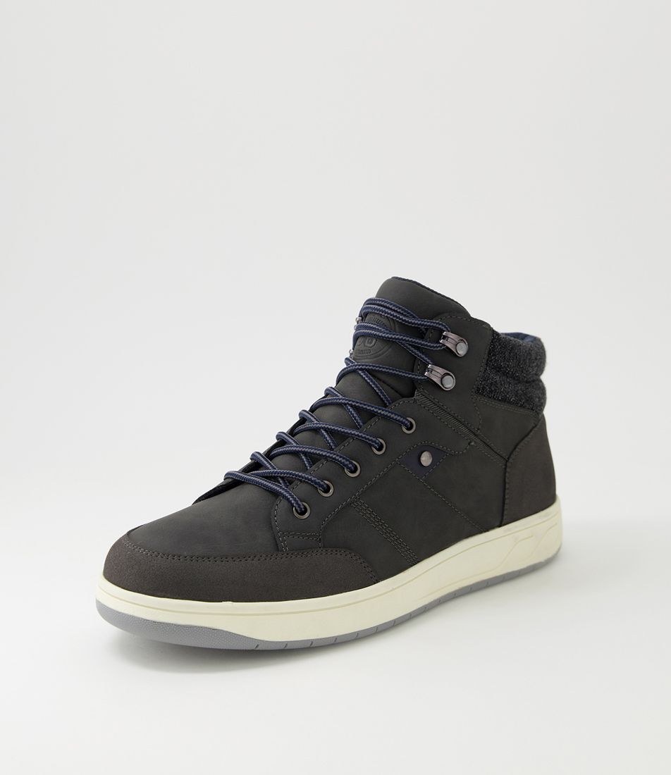 Keizer Grey Lace Up Boots
